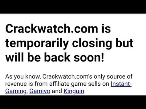 crackwatch down.
